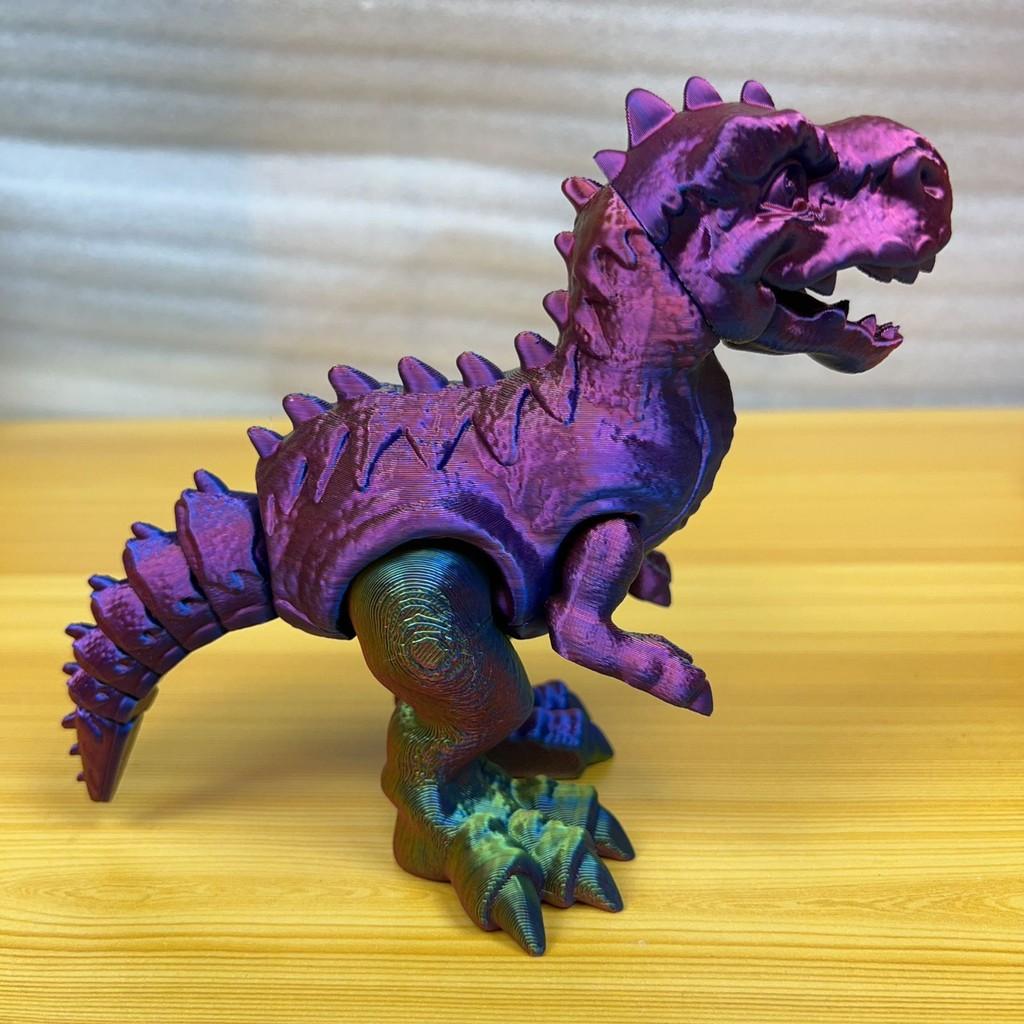 

Toy Dinosaur 3d Printed T Rex Multicolor Articulated Figurine Kids Decor Room 13x9cm фиолетовый