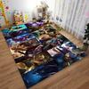 League of Legends Faction Character Print Flannel Rug, Non-Slip, Suitable for Bedroom, Living Room, Children's Room Decoration