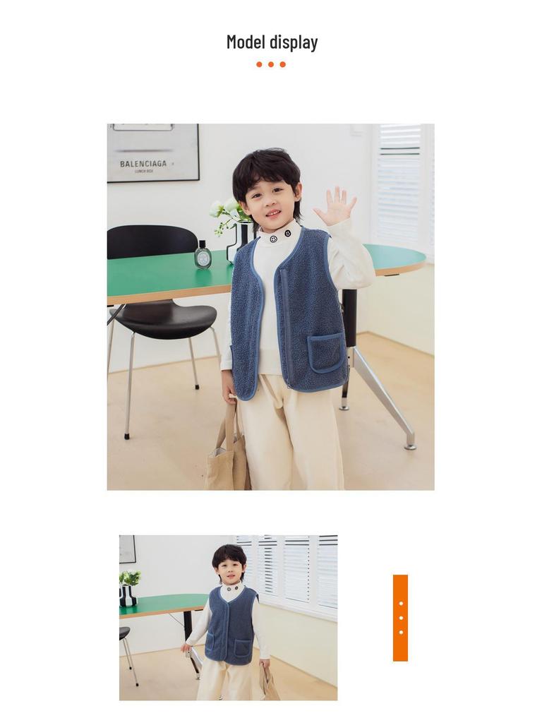 Kids' Lambswool Vest - Warm, Sleeveless Autumn/Winter Jacket for Boys & Girls