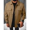 New Men's Casual Corduroy Work Jacket, Loose Lapel Oversized Workwear Coat for Men, European American Crossborder Outwear
