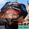 Custom Name Light Darkness Jujutsu Umbrella, Foldable Umbrella Suitable for Outdoor Shopping Travel Sports, Exquisite Gift for Family