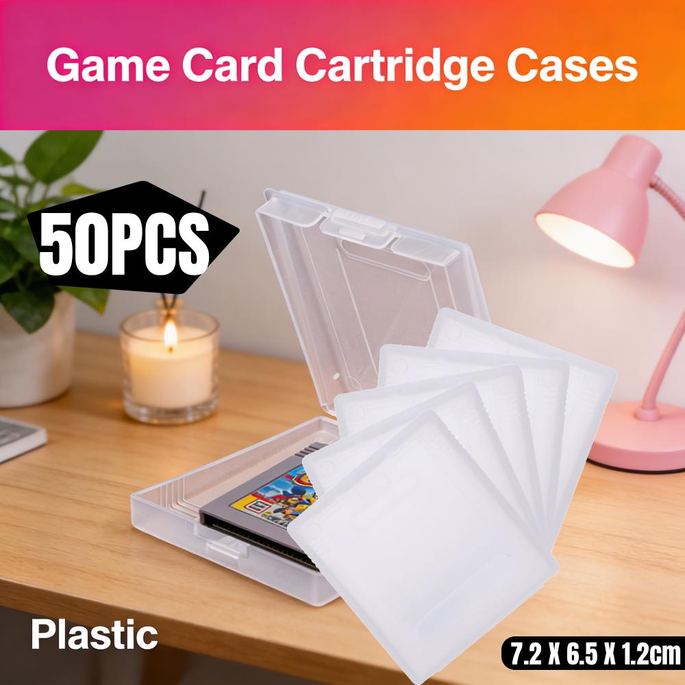 50PCS Protective Game Card Cases Transparent Plastic Anti Dust Anti Drop Replacement for Nintendo Game Boy Color GBC GBP