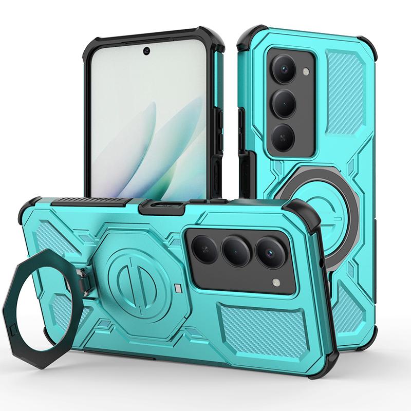 KEYSION Shockproof Magnetic Case for Xiaomi POCO M8s 5G Upright Live Metal Ring Stand Phone Back Cover for POCO M8s 5G