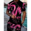 Summer Men's 3D Digital Print Set