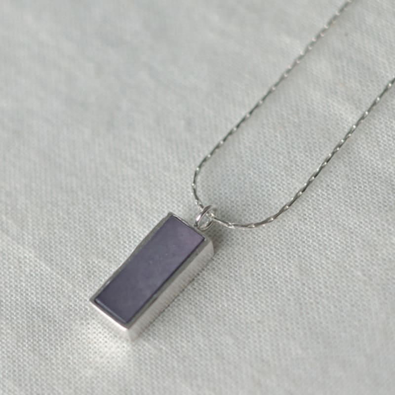 Pinaf Rectangle necklace _ purple