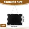2 PCS Double Sided Hanging Chalkboard Signs, 8x10 Inch Small Wooden Erasable Memo Message Board, Vintage Chalk Board Sign with Hanging String for