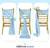 10/50PCS Satin Chair Sashes Bows Universal Chair Ribbon Ties Back Sash for Wedding Party Events Banquets Chair Cover Decoration