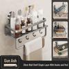 No-Drill Bathroom Suction Cup Shelf - Wall-Mounted Vanity & Toilet Storage Rack