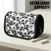 1pc Double Layer Flip Pencil Case, Soccer Ball Abundance, Large Capacity, Portable Polyester Pen Storage Bag with Zipper Closure, Ideal for School & O