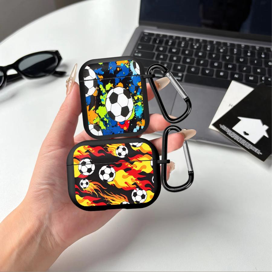 Earphone Cases Cover Case For Airpods Pro3 1 Pro 2 3 Pro2 4 Colorful Cartoon Football