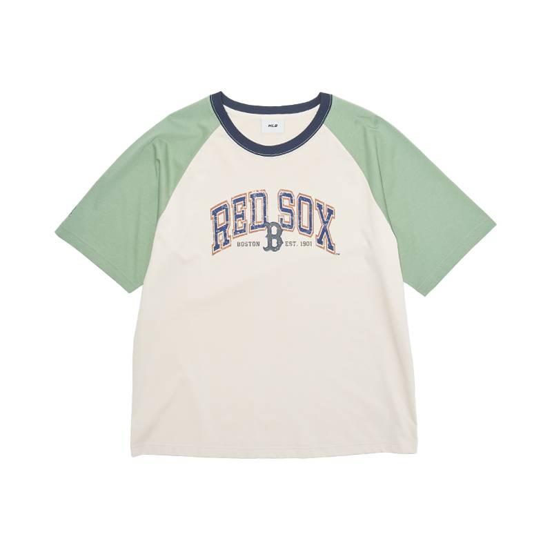 MLB T Shirts Unisex Boston Red Sox/Light Sand Brown Crew Neck Moderate 3ATSV0663-43SAL S