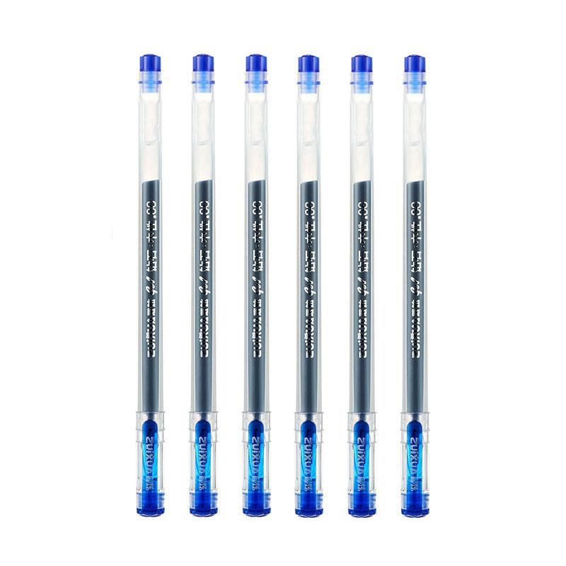 6 sztuk/12 sztuk 0.38mm atramentowy długopis żelowy o dużej pojemności czerwony długopis czarny długopis egzamin podpisywanie pisanie szkolne materiały biurowe artykuły papiernicze