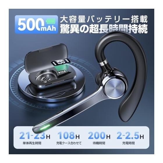 Bluetooth headset [Equipped with 2026 Supreme Bluetooth 6.0 Cheap] 108 ultra-long playback 2 devices can be connected at the same time ANC+ENC noise
