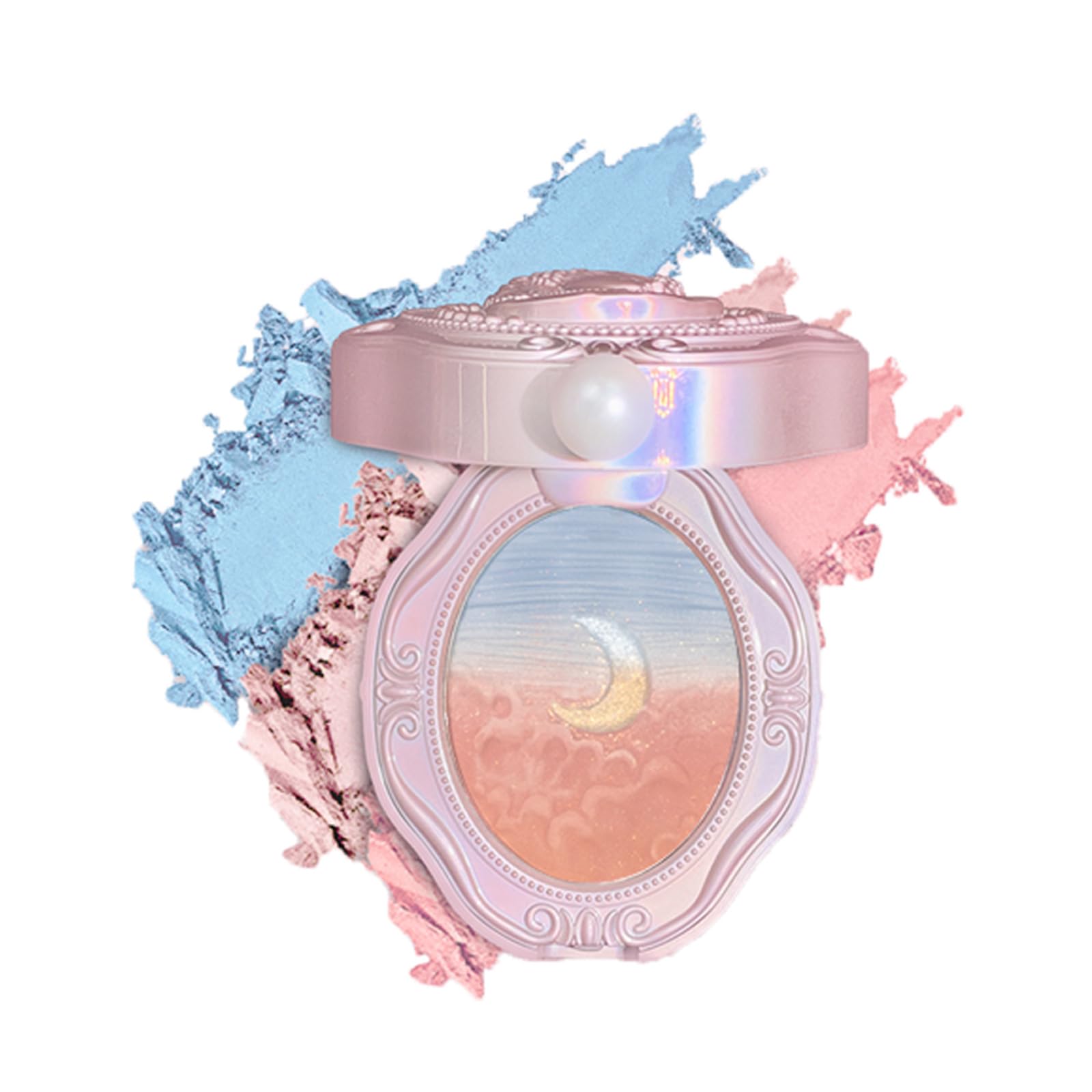 

Colorrose Cameo Градиентные румяна Сладкий синий розовый Высокая адгезия Мягкий перламутр Зеркало в комплекте Королевские (01 Луна)