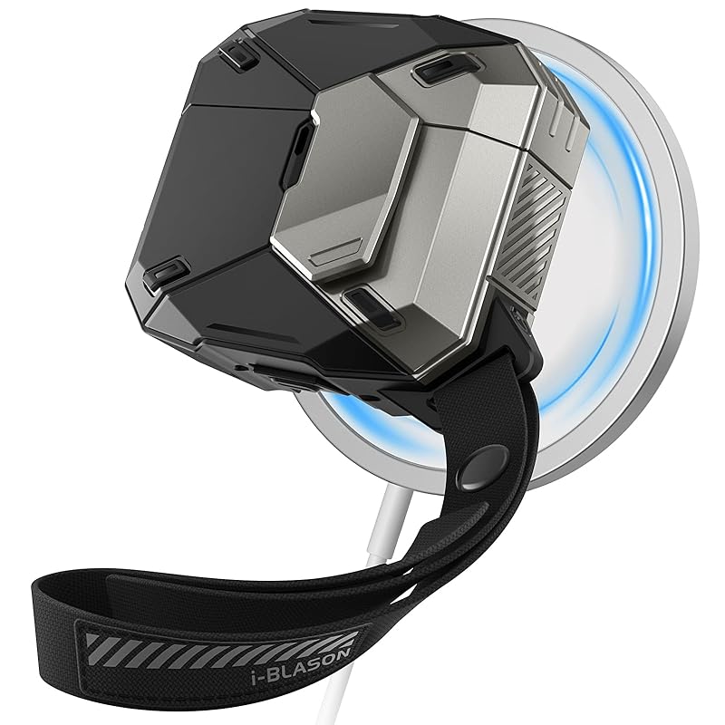 

i-Blason Apple Airpods 4 case cover MagSafe [Magnetic automatic lock] [MagSafe Wireless charging] For 4th generation military protective case with