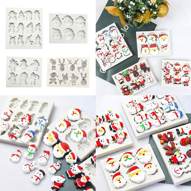 Chocolate Mold Christmas Series Silicone Material for Kitchen DIY Cookie Fondant