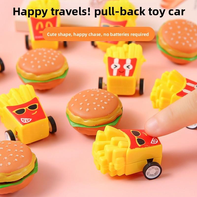 Creative Fries French Burger Design Children Inertia Toy Car Entertainment For