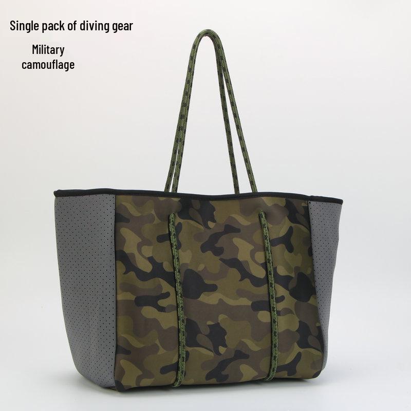EVA Waterproof Women's Shoulder Tote Bag - Thick Diving Material for Beach & Outdoor Use