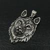 Used Silver Wolf Fox Necklace Pendant Vintage