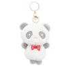 Adorable Plush Panda Keychain Toy Soft Snow Mink Stuffed Animal Key Ring Trendy Bag Charm