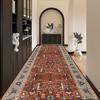 Persian Retro Long Runners Carpet Light Luxury Decoration Home Doorway Corridor Rugs Custom Stair Hall Passageway Non-slip Mat