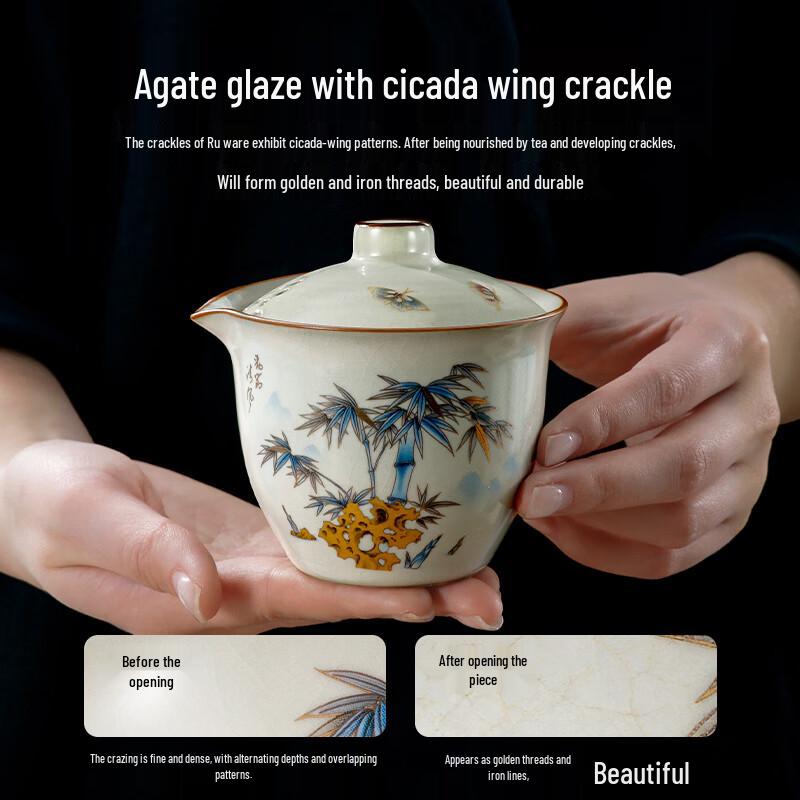 Portable Ceramic & Glass Travel Tea Set