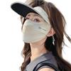Women's Breathable Summer Sunscreen Face Mask with Brim for Cycling