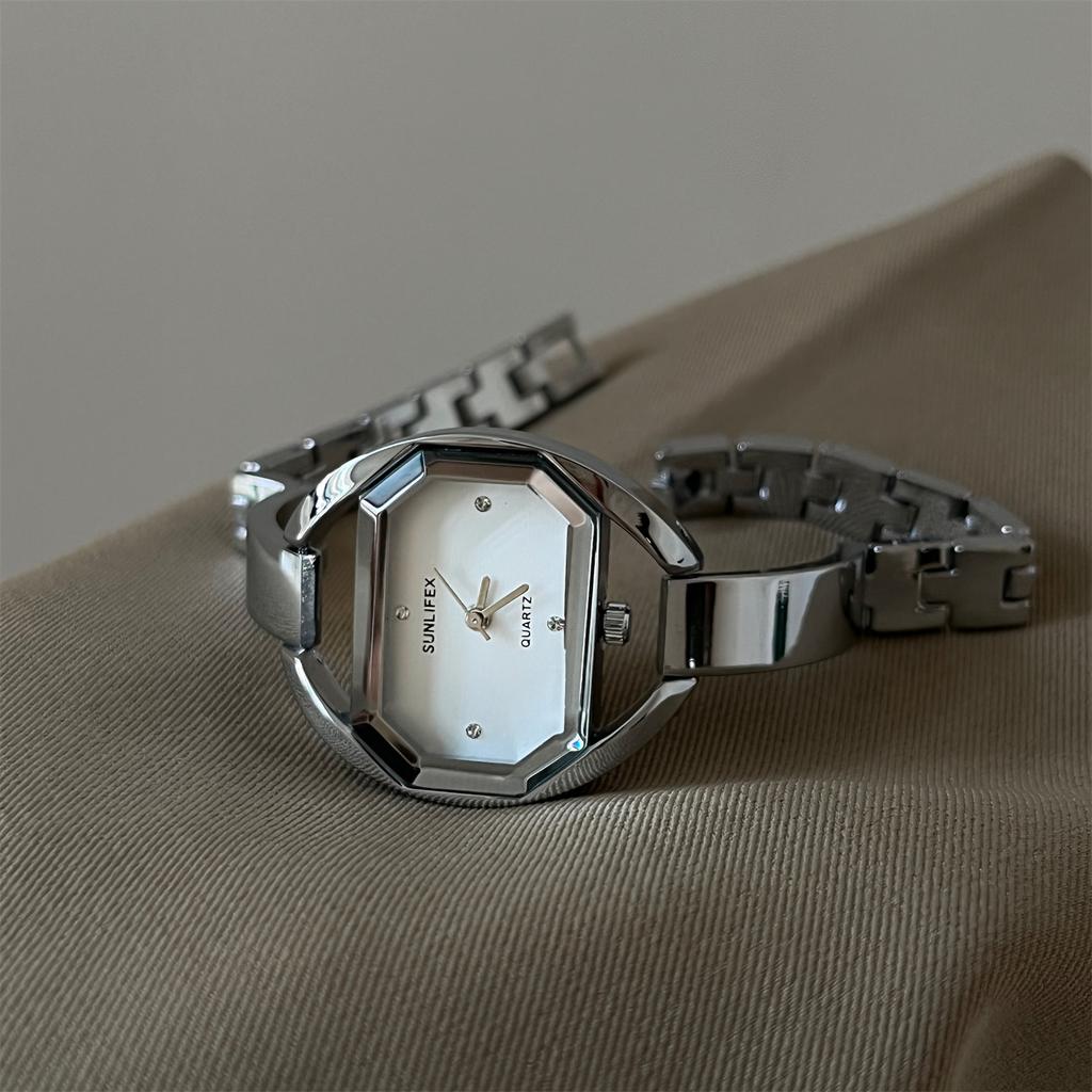 Sunlifex Rectangular Watch Women'S Exquisite Small Fragrance Fine Belt Temperament Women'S High-End Bracelet Watch