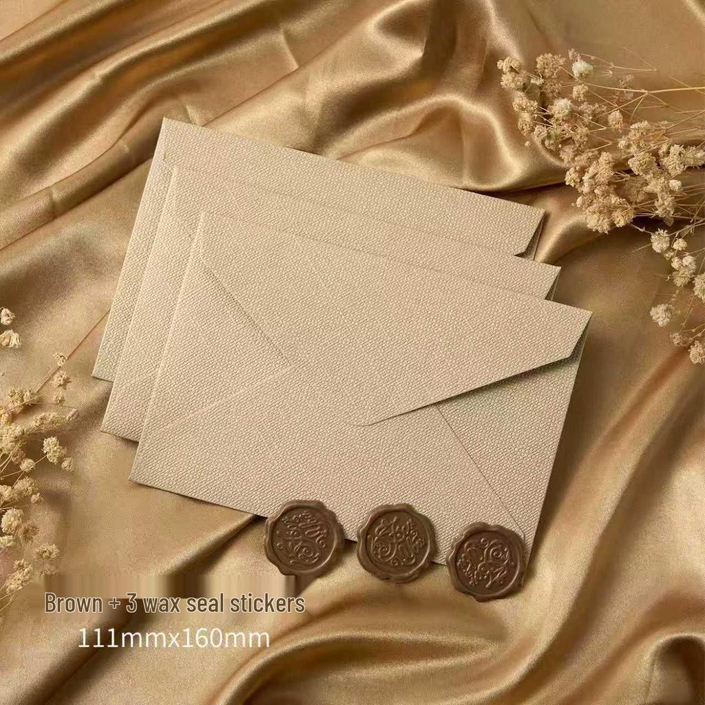 Briefset im Retro-Chinesischen Stil: Hanfpapier, Kraftumschläge, Postkarten & Siegelwachs