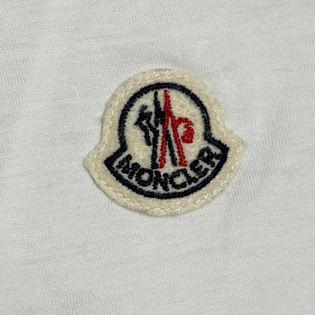 MONCLER Logo T-Shirt White Men's Size S Model D109380834008390X