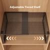 Retractable Wardrobe Storage Layered Organizer, Clothes Rack Internal Space Utilization Cabinet Pull-out Shelf, Shoe Rack