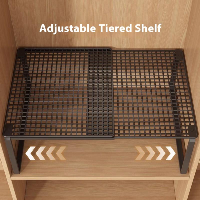 Retractable Wardrobe Storage Layered Organizer, Clothes Rack Internal Space Utilization Cabinet Pull-out Shelf, Shoe Rack