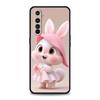 A Cute Rabbit With A Purple Hat Phone Case for Realme 8 9 Pro Plus 8i 9i 6 7 GT2 C21 C25 C3 C11 11 Pro 5G Plus Shockproof Shell