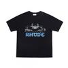 High Street Vintage T-Shirt Couples Loose Fit Crew Neck Short Sleeve Letter Print Casual Top