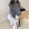 Stand-up Collar Zipper Long-sleeved Knitted Sweater Autumn and Winter New Loose Solid Color Casual Sweater Cardigan Jacket Women