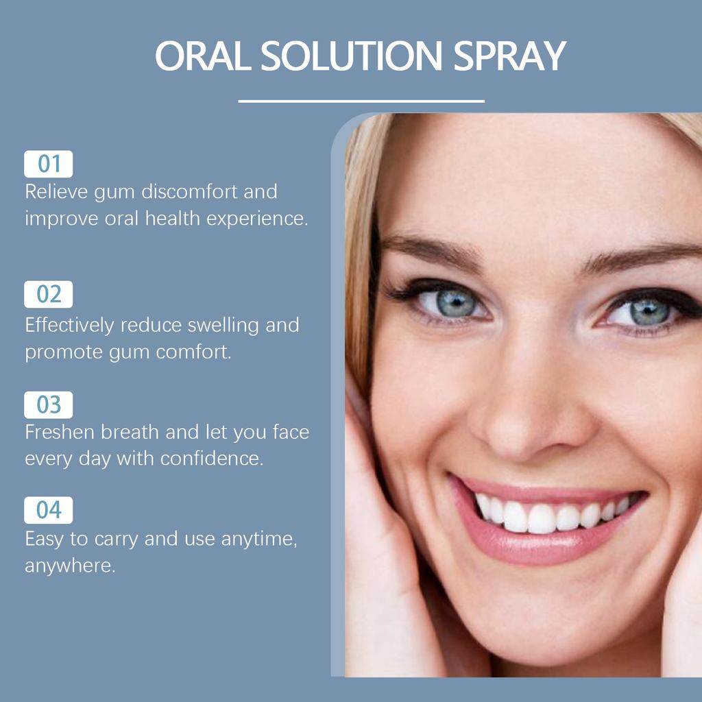 Oral Solution Spray, frisk pust, rene tenner, omsorg for munnhygiene, Fresh Spray 30ml