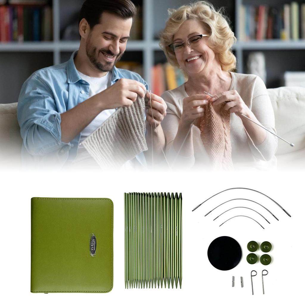 Multifunctional Round Knitting Needle Circular Knitting Needle Set Size 2.2mm-5.0mm Interchangeable Needle Knitting Tool