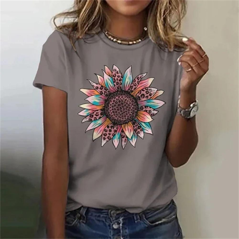 New Fashion Women's T-Shirt 3D Print Floral Graphic Blouse Summer Casual O-neck Streetwear Short Sleeve Oversized y2k Tops Tees