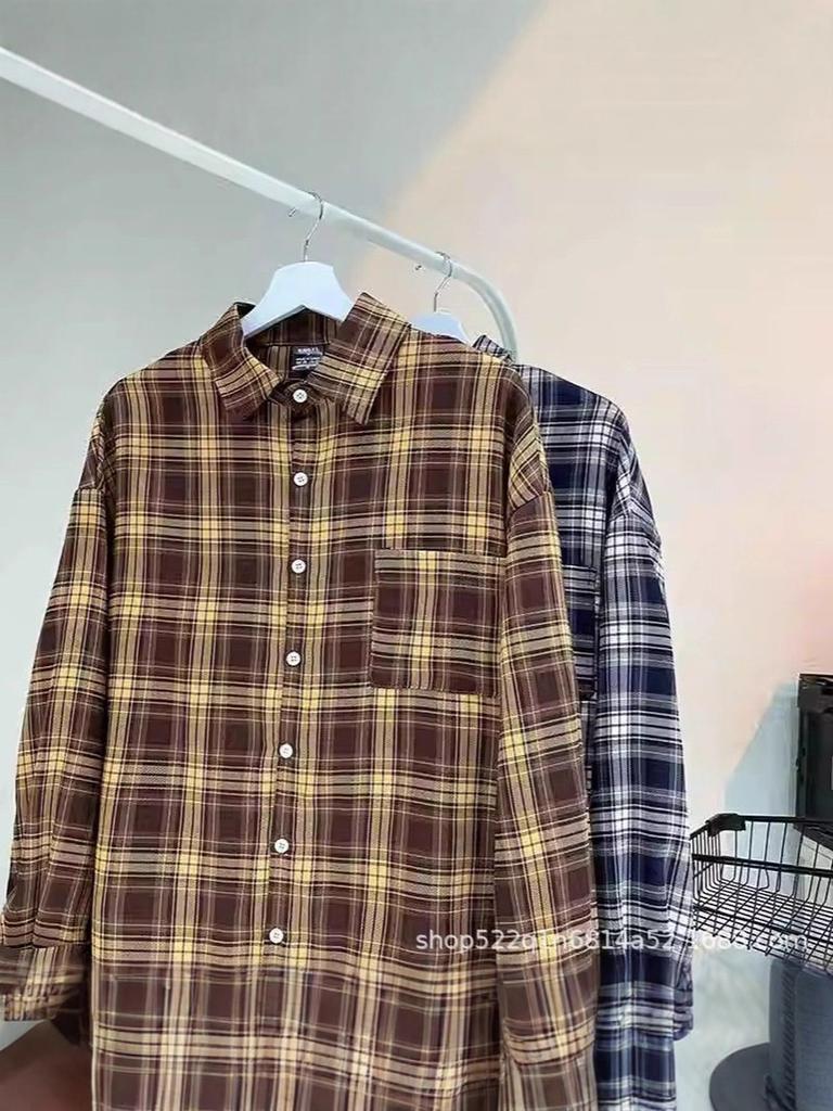 Women's Spring/Autumn Loose Fit Lazy Vintage Long Sleeve Shirt