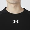 Under Armour Letter Print Pullover Crew Neck T-Shirt And Elastic Waist Mid-Rise Shorts Casual Sports Set Men Sets Black 22500518-001+22500214-001