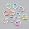 10pcs Ornament Heart Shaped Carabiner Hook Rings Gradient Color Openable Spring Clasp  DIY Jewelry