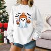 Ladies Fashion Casual Halloween Printed Pullover Sweater