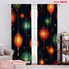 2pcs,2D Plane Printing Pattern Curtains Chinese Lanterns Seamless (3) Versatile Fabric (without Rod) Outdoor Decorations Ldeal