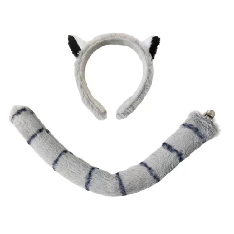Akcesoria do Kostiumów Zwierzęcych Opaski na Głowę z Uszami Sarny/Małpy/Psa/Krowy/Niedźwiedzia, Muszka, Ogon
