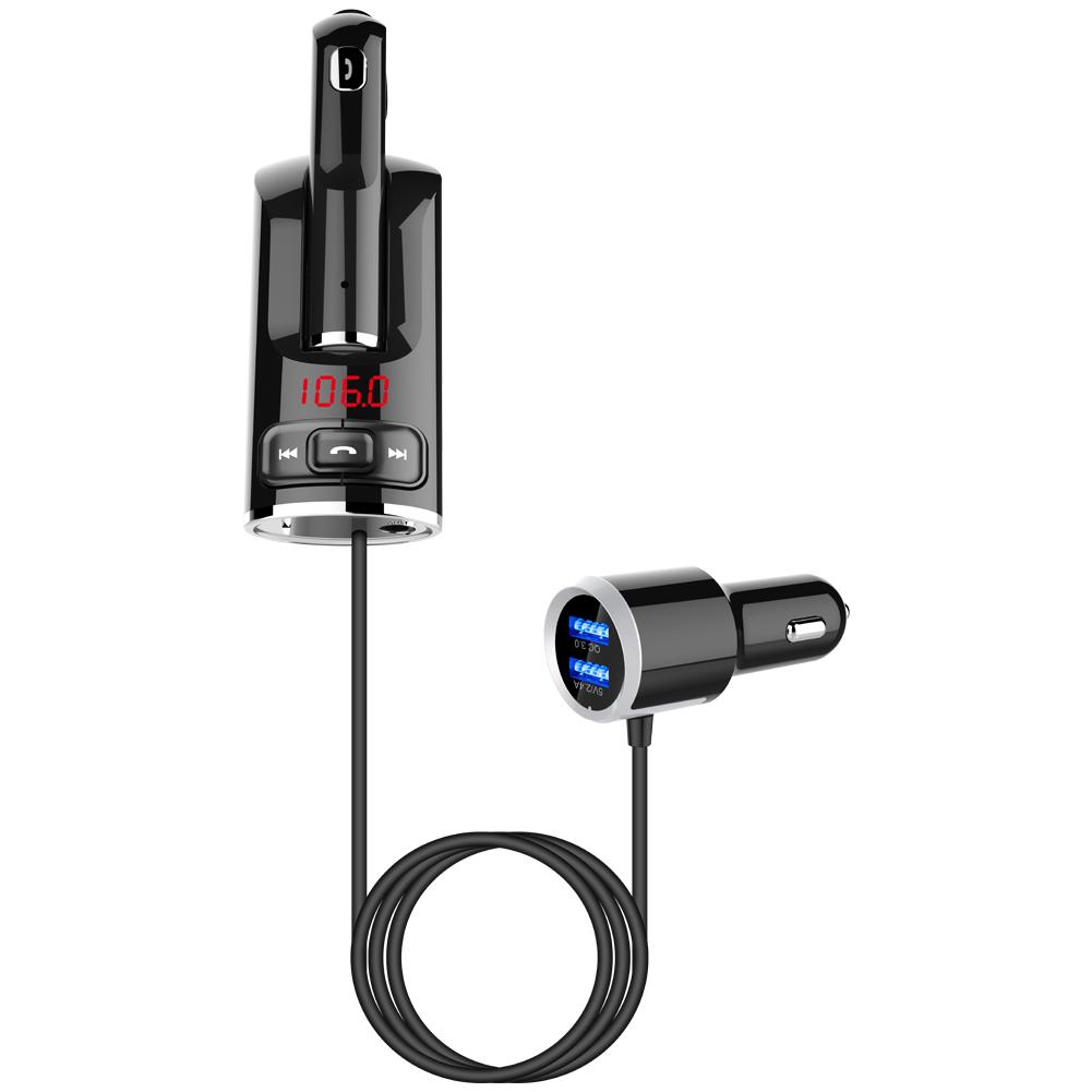 Buy BC46 FM Transmitter Bluetooth Handsfree Car Kit USB Charger with