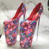 Sexy Damenschuhe Sommersandalen Stiletto 20CM Plateau Pole Dance Schuhe Runde Zehen Peep Toe Plus Size