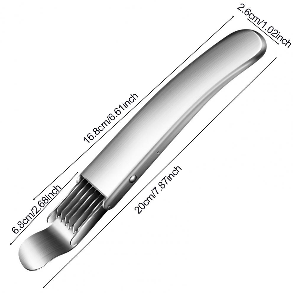 Vegetable Slicer Knife Stainless Steel Scallion Cutter Multi-blade Herb Chopper Kitchen Shredding Knife for Onions Garlic