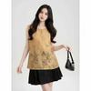 Ailian Women's Retro Hollow Jacquard Vest