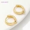 18K Gold Plated Round Shvenzy Earwires,Brass Earring Hooks Findings,Fasteners For Earrings,DIY Jewelry Making Accessories