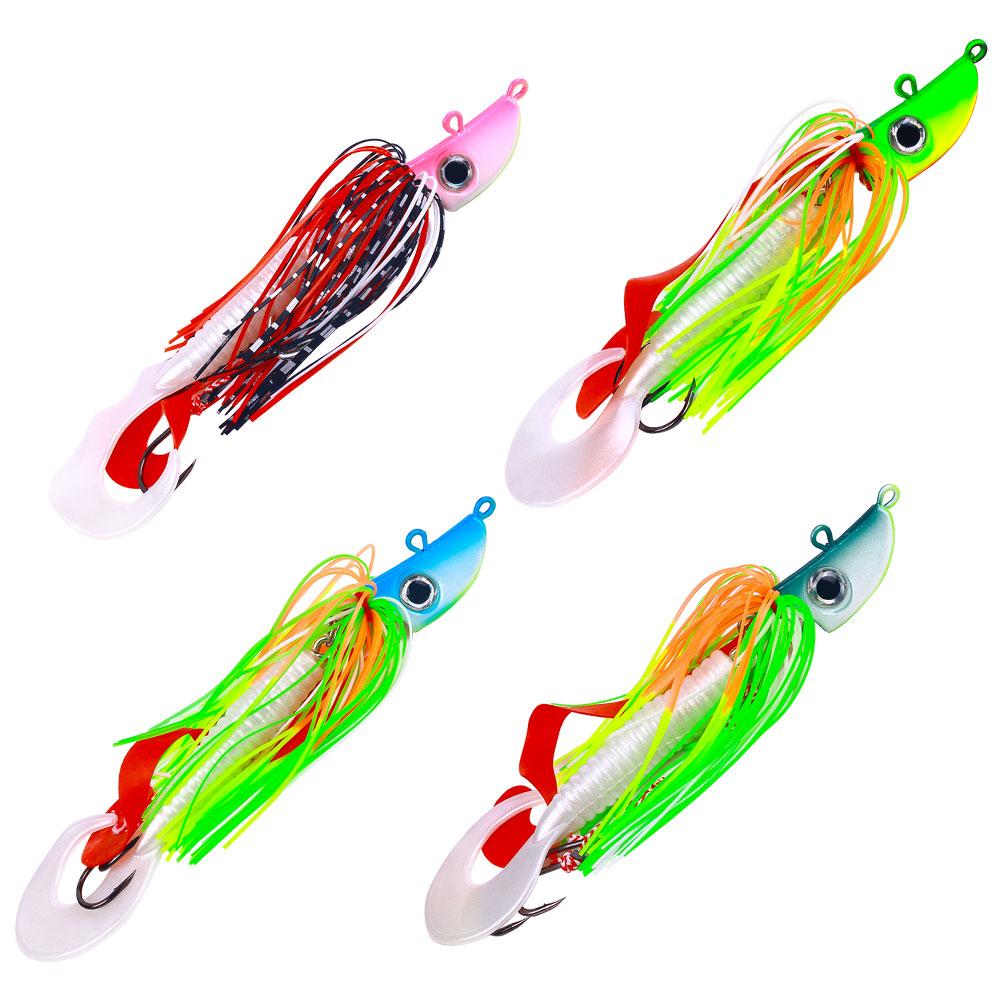 HENGJIA 1pcs Multifunctional Jigging Lure Spinnerbait Grub Wobbler Fishing Tackle